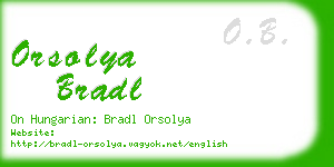 orsolya bradl business card